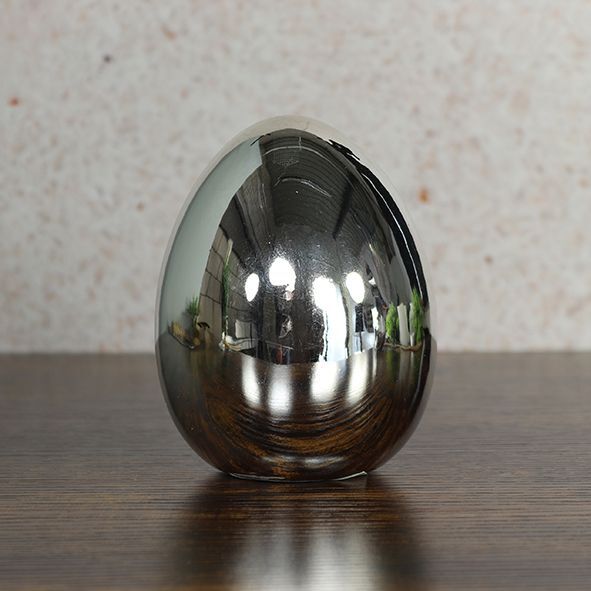 Goldbach Dolomit-Ei – edle Wohn- und Osterdeko in Silber