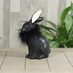 Hase mit Fell - charmante Dekoration mit natürlichem Look