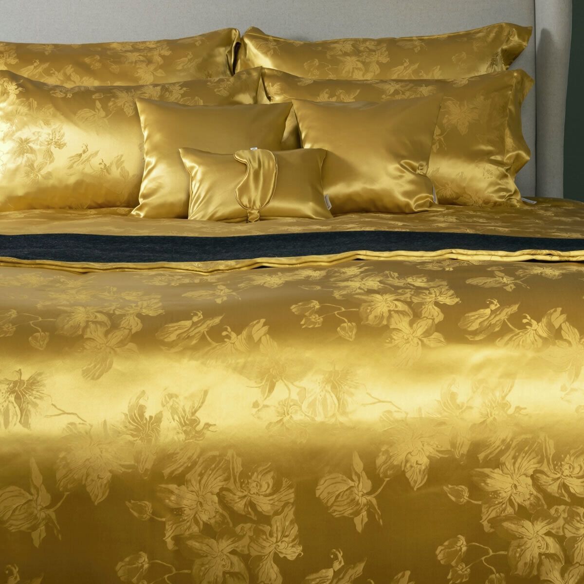 Bettbezug 135x200 cm, ADA gold, Plauener Seidenweberei