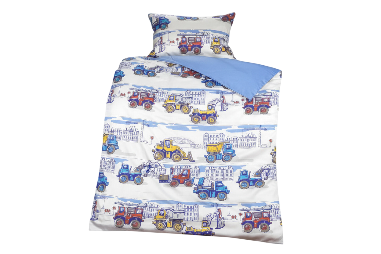 Kinderbettwäsche BAUMEISTER – robuste Qualität für kleine Entdecker